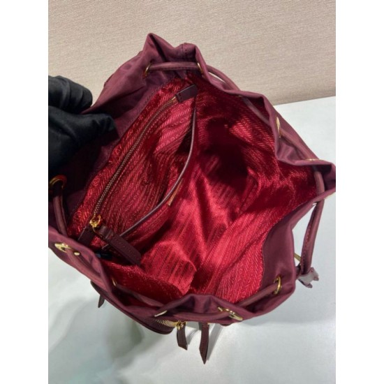 Top Replica Prada Medium Re-Nylon Backpack with Belt Bag 1BZ811 Burgundy