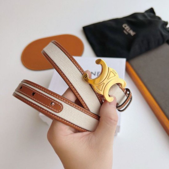 Top Replica Celine Triomphe Medium Belt 25mm Brown