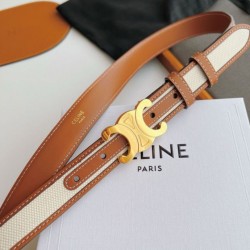 Top Replica Celine Triomphe Medium Belt 25mm Brown