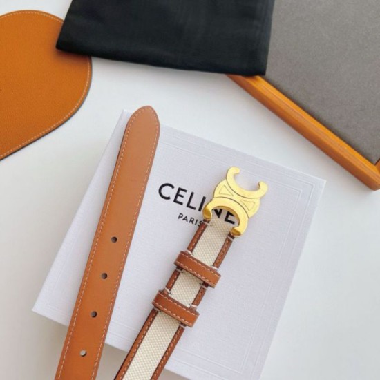 Top Replica Celine Triomphe Medium Belt 25mm Brown