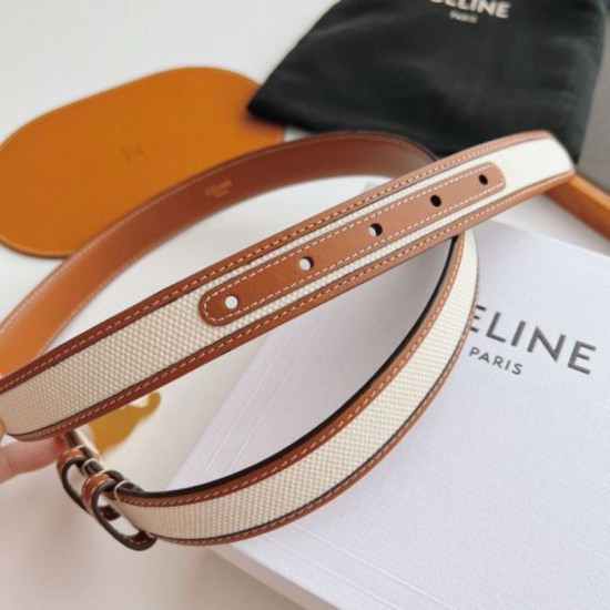 Top Replica Celine Triomphe Medium Belt 25mm Brown