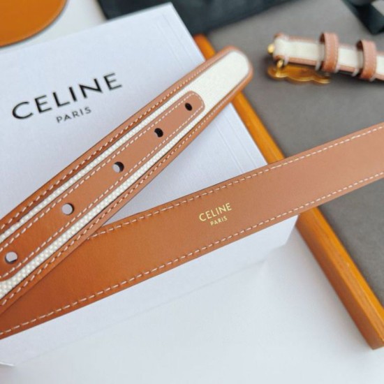 Top Replica Celine Triomphe Medium Belt 25mm Brown