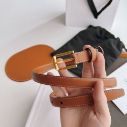Top Replica Celine Elegant Charm Belt 18mm Brown with Gold-Finish