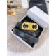 Top Replica Celine Triomphe Medium Belt 25mm Black with Taurean Leather