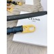 Top Replica Celine Triomphe Medium Belt 25mm Black with Taurean Leather
