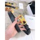 Top Replica Celine Triomphe Medium Belt 25mm Black with Taurean Leather