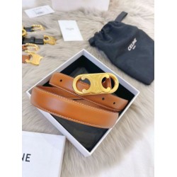 Top Replica Celine Triomphe Medium Belt 25mm Brown with Taurean Leather