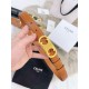 Top Replica Celine Triomphe Medium Belt 25mm Brown with Taurean Leather