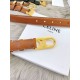 Top Replica Celine Triomphe Medium Belt 25mm Brown with Taurean Leather
