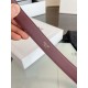 Top Replica Vivienne Belt Celine Medium 25mm Belt in Burgundy Natural Calfskin