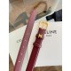 Top Replica Vivienne Belt Celine Medium 25mm Belt in Burgundy Natural Calfskin
