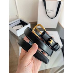 Top Replica Celine Vivienne Medium Belt 25mm in Natural Calfskin Black
