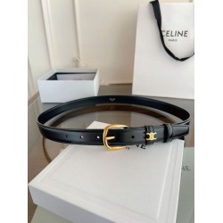Top Replica Celine Vivienne Medium Belt 25mm in Natural Calfskin Black