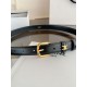 Top Replica Celine Vivienne Medium Belt 25mm in Natural Calfskin Black