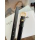 Top Replica Celine Vivienne Medium Belt 25mm in Natural Calfskin Black
