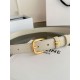 Top Replica Celine Vivienne Medium 25mm Belt in White Natural Calfskin