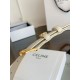 Top Replica Celine Vivienne Medium 25mm Belt in White Natural Calfskin