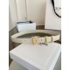 Top Replica Celine Vivienne Medium 25mm Belt in White Natural Calfskin