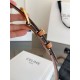 Top Replica Celine Vivienne Medium 25mm Belt in Brown Natural Calfskin