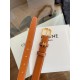 Top Replica Celine Vivienne Medium 25mm Belt in Brown Natural Calfskin