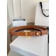 Top Replica Celine Vivienne Medium 25mm Belt in Brown Natural Calfskin