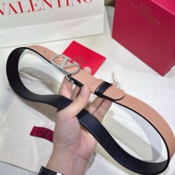 Super Clone Replica Valentino Garavani 30mm Reversible Belt with VLogo Logo in Apricot/Black Top Replica Valentino Garavani 30mm Reversible Belt with VLogo Logo in Apricot/Black