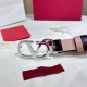 Top Replica Valentino Garavani 30mm Reversible Belt with VLogo Logo in Apricot/Black