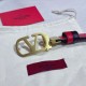 Top Replica Valentino Garavani 30mm Reversible Belt with VLogo Logo in Red/Black