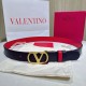 Top Replica Valentino Garavani 30mm Reversible Belt with VLogo Logo in Red/Black