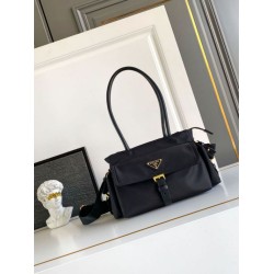 Top Replica Prada Explore Medium Nappa Tote Bag 1BG596 Black
