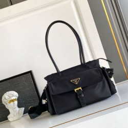 Top Replica Prada Explore Medium Nappa Tote Bag 1BG596 Black