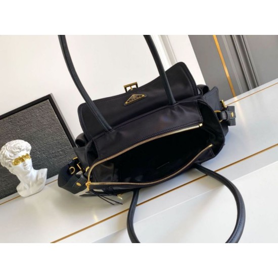Super Clone Replica Prada Explore Medium Nappa Tote Bag 1BG596 Black Top Replica Prada Explore Medium Nappa Tote Bag 1BG596 Black