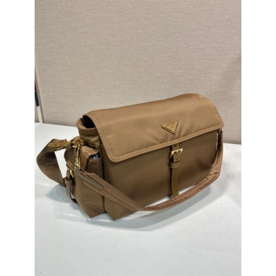 Super Clone Replica Prada Explore Large Nappa Flap Shoulder Bag 1BD391 Brown Top Replica Prada Explore Large Nappa Flap Shoulder Bag 1BD391 Brown