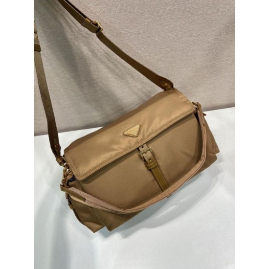 Super Clone Replica Prada Explore Large Nappa Flap Shoulder Bag 1BD391 Brown Top Replica Prada Explore Large Nappa Flap Shoulder Bag 1BD391 Brown