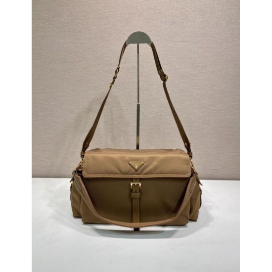 Super Clone Replica Prada Explore Large Nappa Flap Shoulder Bag 1BD391 Brown Top Replica Prada Explore Large Nappa Flap Shoulder Bag 1BD391 Brown