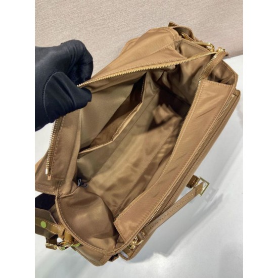 Super Clone Replica Prada Explore Large Nappa Flap Shoulder Bag 1BD391 Brown Top Replica Prada Explore Large Nappa Flap Shoulder Bag 1BD391 Brown