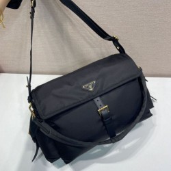 Top Replica Prada Explore Large Nappa Flap Shoulder Bag 1BD391 Black