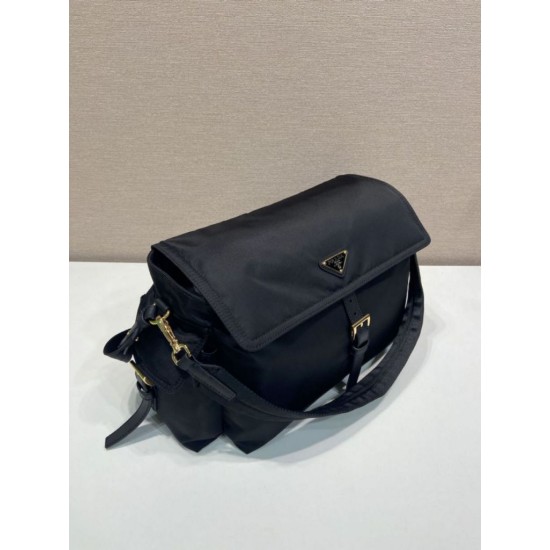Super Clone Replica Prada Explore Large Nappa Flap Shoulder Bag 1BD391 Black Top Replica Prada Explore Large Nappa Flap Shoulder Bag 1BD391 Black