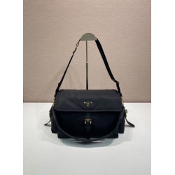 Top Replica Prada Explore Large Nappa Flap Shoulder Bag 1BD391 Black