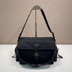 Top Replica Prada Explore Large Nappa Flap Shoulder Bag 1BD391 Black