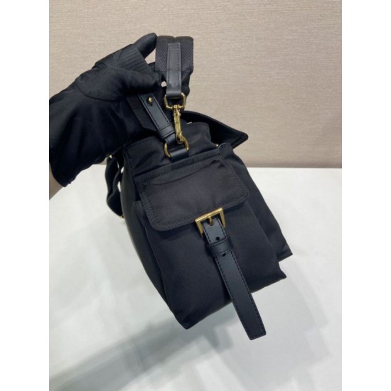 Super Clone Replica Prada Explore Large Nappa Flap Shoulder Bag 1BD391 Black Top Replica Prada Explore Large Nappa Flap Shoulder Bag 1BD391 Black