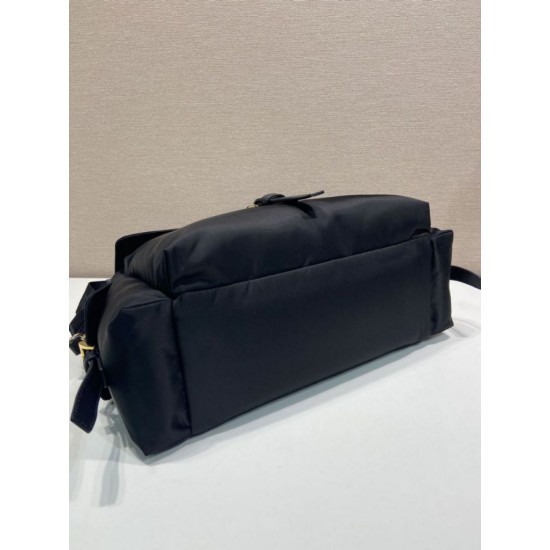 Super Clone Replica Prada Explore Large Nappa Flap Shoulder Bag 1BD391 Black Top Replica Prada Explore Large Nappa Flap Shoulder Bag 1BD391 Black