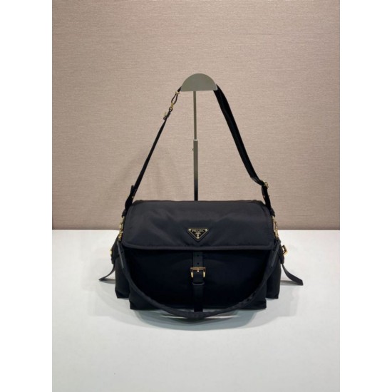 Super Clone Replica Prada Explore Large Nappa Flap Shoulder Bag 1BD391 Black Top Replica Prada Explore Large Nappa Flap Shoulder Bag 1BD391 Black