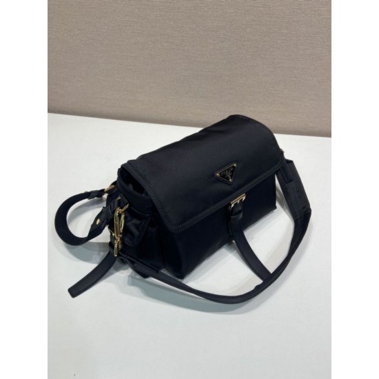 Super Clone Replica Prada Explore Re-Nylon Medium Shoulder Bag with flap 1BD394 black Top Replica Prada Explore Re-Nylon Medium Shoulder Bag with flap 1BD394 black