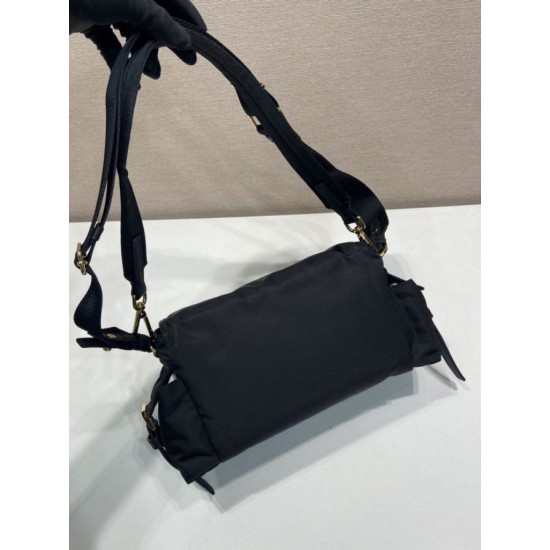 Super Clone Replica Prada Explore Re-Nylon Medium Shoulder Bag with flap 1BD394 black Top Replica Prada Explore Re-Nylon Medium Shoulder Bag with flap 1BD394 black