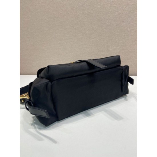 Super Clone Replica Prada Explore Re-Nylon Medium Shoulder Bag with flap 1BD394 black Top Replica Prada Explore Re-Nylon Medium Shoulder Bag with flap 1BD394 black