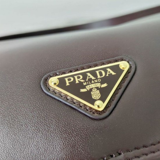 Top Replica Prada Explore medium shoulder bag with flap 1BD394 burgundy