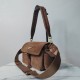 Top Replica Prada Explore medium crossbody bag with suede flap brown