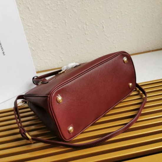 Super Clone Replica Prada Galleria Saffiano handbag small/medium/large burgundy Top Replica Prada Galleria Saffiano handbag small/medium/large burgundy