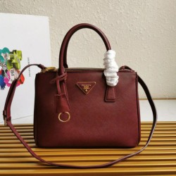 Top Replica Prada Galleria Saffiano handbag small/medium/large burgundy